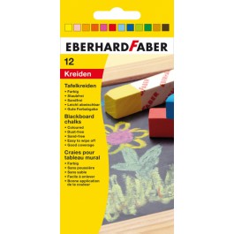 Spalvota kreida EberhardFaber, kvadratinė, 12vnt, įvairių spalvų