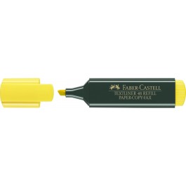 Teksto žymeklis Faber-Castell, geltonos spalvos, kirstu galiuku, 1,2 - 5mm