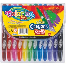 **Gelinės kreidelės Colorino Kids, išsukamos, 12 spalvų
