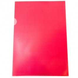 Dėklas dokumentams College L formos, A4, plastikinis, raudonos spalvos