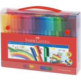 Flomasteriai Faber-Castell Connector felt-tip, 60 spalvų