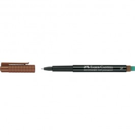 Permanentinis rašiklis Faber-Castell Multimark S, su trintuku, 0,4mm, rudos spalvos