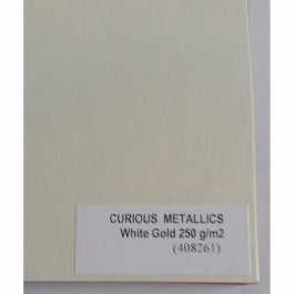Dekoratyvinis popierius Curious Metallics White Gold, A4, 250g, 10 lapų