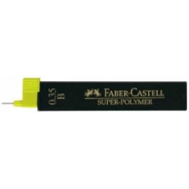 Grafitai Faber-Castell Super Polymer, B, 0,35mm, 12 vnt.