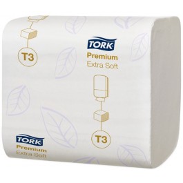 Tualetinis popierius Tork Extra Soft Folded T3, 114276, 2 sluoksniai, 252 lapeliai, baltos spalvos, 1vnt