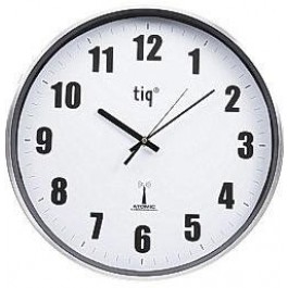 Apvalus sieninis laikrodis Hansa TIQ C9803, 38cm, aliuminis, baltos spalvos