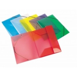 Aplankas dokumentams Viquel Propyglass A4, su gumelėmis, plastikinis, raudonos spalvos (P)