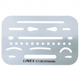 Liniuotė-trafaretas Linex ES30 piešimui trintuku(P)