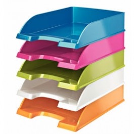 Dokumentų lentynėlė Leitz Plus Wow, 255x70x357mm, plastikinė, blizgi, rožinės spalvos