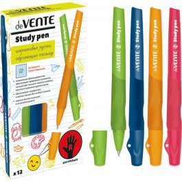 Rašiklis deVente Study Pen, dešiniarankiams, 0.7mm, įvairių spalvų