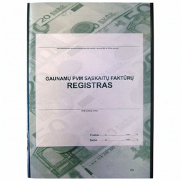Gaunamų PVM sąskaitų-faktūrų registras, A4, vertikalus, 48 lapų