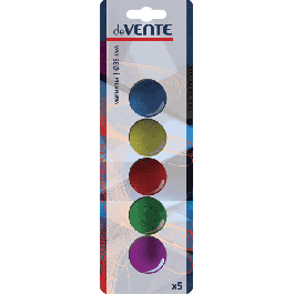 Magnetų rinkinys deVENTE, 35mm, 5vnt, įvairių spalvų