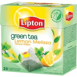 Žalia arbata Lipton, su citrina ir melisa, 20 piramidės formos pak.