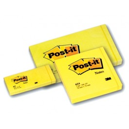 Lipnūs lapeliai Post-it, 76x51mm, 100 lapelių, geltonos spalvos