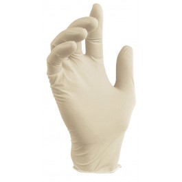 Disposable latex gloves MUMU, S size, white sp., without powder, 100 pcs.