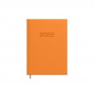 Darbo kalendorius Timer Daytime Prestige, A5, minkštas PU viršelis, oranžinės spalvos