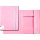 Plastikinis aplankas deVente Pastel, A4, su gumele, 450mic, rožinės spalvos
