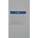 Dėklas vardinei kortelei iš PVC, 55x90mm, horizontalus, mėlynos spalvos kraštelis