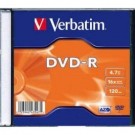 Vienkartinio įrašymo diskas Verbatim DVD-R, 4.7GB, 16x, AZO, Matt silver, plona dėžutė