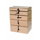*Archyvinė dėžė HSK A4, 6cm, kartoninė, su raišteliu, rudos spalvos