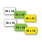 Kainų etiketės 21,5x12, stačiakampės, 1000vnt, žalios spalvos
