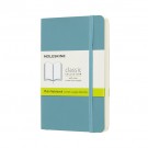 Užrašų knygutė Moleskine Classic, 9x14cm, balti lapai, minkštu viršeliu, mėlynos spalvos