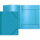 Aplankas dokumentams Attomex Juicy, A4, plastikinis, su gumelėmis, šviesiai mėlynos spalvos