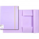 Plastikinis aplankas deVente Pastel, A4, su gumele, 450mic, violetinės spalvos
