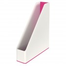 Dokumentų stovas Esselte Leitz Wow Dual, A4, plastikinis, baltos/rožinės spalvos
