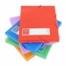 *Aplankas-dėklas dokumentams College CRYSTAL, A5, 25mm, su gumelėmis, plastikinis, įvairių spalvų