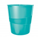 Šiukšliadėžė Leitz Plus Wow, 15 litrų, ledo mėlyna (P)