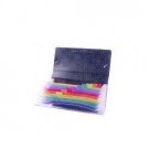 Dėklas dokumentams Viquel Rainbow, 26x13,5cm, 12 skyrelių, su gumelėmis, plastikinis, juodos spalvos (P)