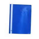 *Plastikinis segtuvėlis College, A4, skaidriu viršeliu, su įsegėle, su kišenėle, tamsiai mėlynos spalvos