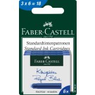 Rašalo kapsulės Faber-Castell mėlynos spalvos 3x6vnt/pak blisteryje