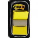 Plastikiniai žymekliai Post-it, 25x43mm, 50vnt., geltonos spalvos