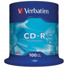 Diskas CD-R Verbatim DL 52x, 700MB, 100vnt. ant iešmo (alt.053559)