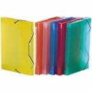 Dėklas dokumentams Viquel Propyglass, A5, 30mm, su gumelėmis, plastikinis, įvairių spalvų (P)