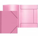 Aplankas dokumentams Attomex Juicy, A4, plastikinis, su gumelėmis, šviesiai rožinės spalvos