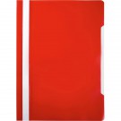 Plastikinis segtuvėlis deVENTE, A5, skaidriu viršeliu, raudonos spalvos
