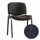 Lankytojų kėdė ISO 10-128, be ratukų ir porankių, gobelenas, pilkos spalvos