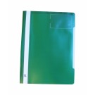 *Plastikinis segtuvėlis College, A4, skaidriu viršeliu, su įsegėle, su kišenėle, tamsiai žalios spalvos