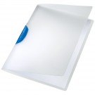 Aplankas su mėlynu spaustuku Leitz ColorClip, A4, sega iki 30 lapų, plastikinis, matinis